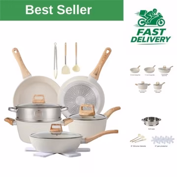 16PCS Non Stick Cookware Set - Pots and Pans Set