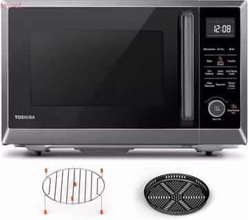 TOSHIBA Air Fryer Combo 8-in-1 Countertop Microwave Oven, Air Fryer-1.0 Cu.Ft.