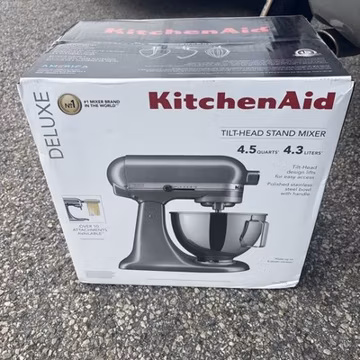 KitchenAid Deluxe 4.5QT Tilt-Head Stand Mixer Contour Silver KSM97CU NEW