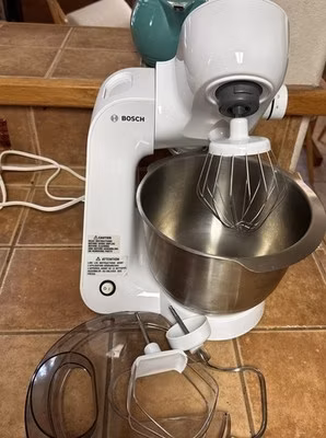 Bosch Compact Stand Mixer MUM 51 Whisk Dough Hook Beater Bowl Lid~Food Prep Mach