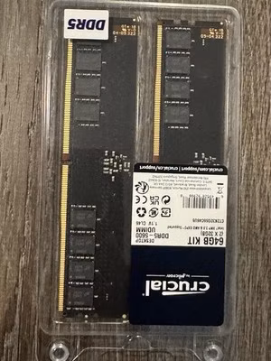 Crucial 64GB Desktop PC Memory Kit 2x32GB DDR5 UDIMM 5600MHz CL46