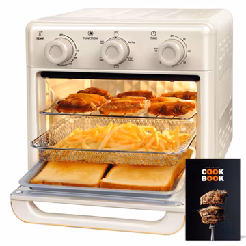 MFVV 10.6QT Toaster Oven Air Fryer Combo, 1000W, 3-Layer Cooking, 6 Functions,