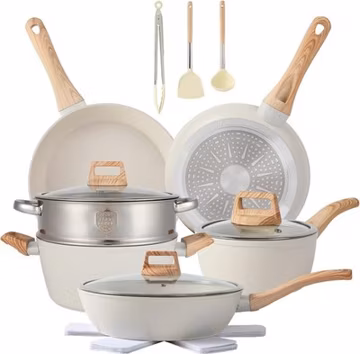 16~Piece Nonstick Cookware Set Pots and Pans