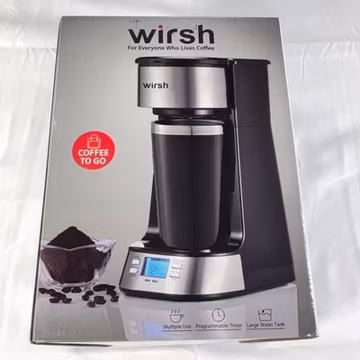 Wirsh CM-119A Single Serve Coffee Maker Open Box Programmable Timer Filter