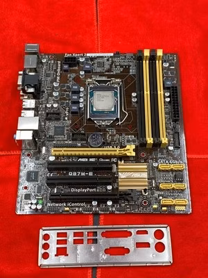 ASUS Q87M-E LGA1150 micro ATX MOTHERBOARD DDR3 RAM HDMI + I/0 SHIELD (NO CPU)