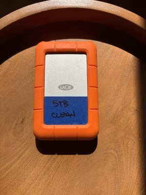 LaCie Rugged 5TB External USB-C USB 3.2 Gen 1 Portable Hard Drive Orange/Silver