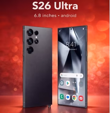 Smartphone Android S26 Ultra 5G Global Unlocked New 6.8" Cellphone Dual SIM