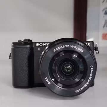 Black Sony Alpha a5100 Mirrorless Camera Kit with E PZ 16-50mm OSS Lens, 24.3MP