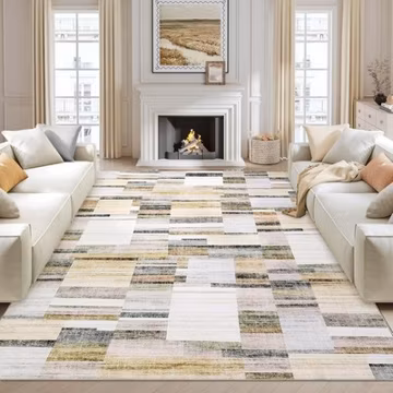 Vintage Geometric 5x7 Washable Area Rug Non Slip Living Bedroom Dining Nursery