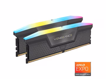 CORSAIR Vengeance RGB 16GB (2 x 8GB) 288-Pin PC RAM DDR5 6000 (PC5 48000) Deskto