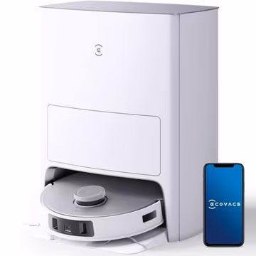 ECOVACS DEEBOT T20 Omni (DLX23) Robot Vacuum and Water Mop Washing,-Drying,White