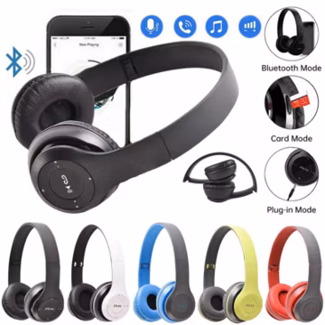 Wireless Headphones Headsets Super Bass Bluetooth Foldable Stereo Earphones Mic