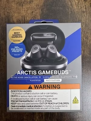 NEW -SteelSeries Arctis GameBuds Wireless Gaming Earbuds PlayStation PS5 PC, New