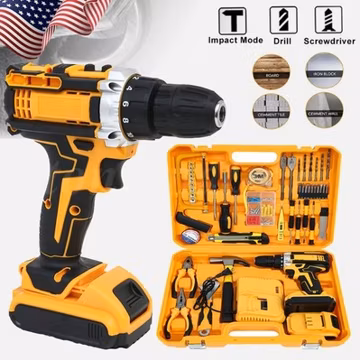Cordless Impact Driver Brushless Hammer Drill Combo Kit & 4.0Ah Battery+Charger