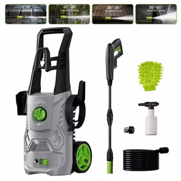 Electric Pressure Washer 1500W High Pressure Washer Portable with 4 in 1 Nozzle