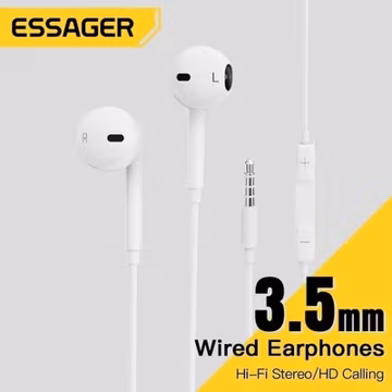 Essager 3.5mm Wired Earphones In-Ear Headset with Microphone Stereo Headphones