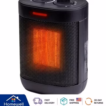 Listed 1500W Ceramic Space Heater - Safety Certified & Lightweight Comfort