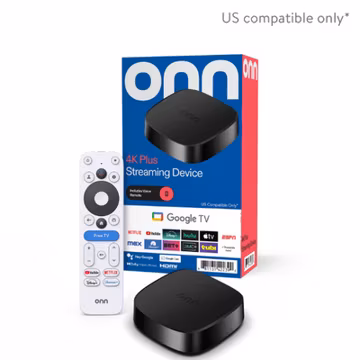 onn 4K Plus Google TV Streaming Device Dolby Vision Atmos Voice Remote