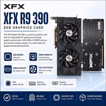 XFX AMD Radeon R9 390 8GB GDDR5 DirectX 12 Multi-Monitor Graphics Card