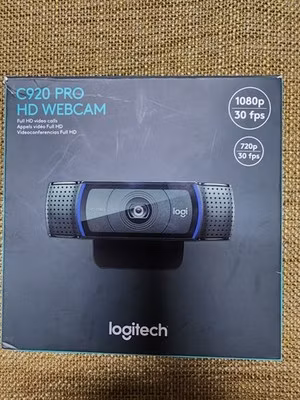 Logitech C920 Pro HD Webcam - Black Full HD 1080p 30fps Autofocus