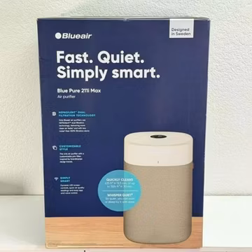 NEW Blueair Blue Pure 211i Max Smart Air Purifier 3048 sq Extra Filter