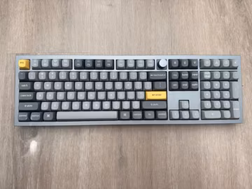 Keychron Q6 Full Size Mechanical Keyboard Grey Yellow Wired Red Switch PC Mac