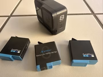 GoPro HERO8 Black Action Camera Bundle 3 Batteries Charger 4K Video