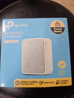 TP-LINK TL-WR902AC AC750 Dual-Band Wi-Fi 802.11ac Travel Router White