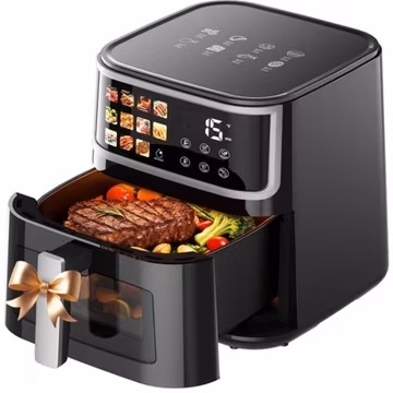 Patbrela Air Fryer, 9QT Capacity, 1700W Powerful Heating, LED Digital Color