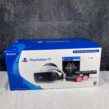 Sony PlayStation 4 PSVR Console Vr Headset CUH-ZVR2 Bundle MISSING SKYRIM GAME