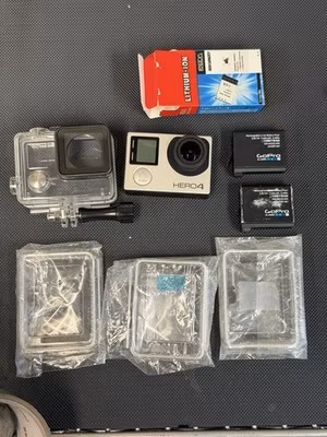 GoPro HERO4 Silver 4K Action Camera Bundle Batteries Waterproof Case Tested