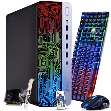 HP 600 G3 RGB Gaming PC i5-6th 32GB 512GB SSD AMD Radeon RX550 RGB-K&M WiFi W11