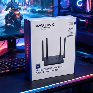 WAVLINK BE3600 WiFi 7 Router Gaming Mesh Router AP Repeater with 3 LAN port