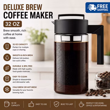 Deluxe Brew Coffee Maker 32Oz