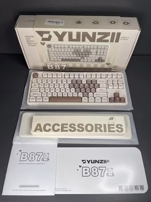 YUNZII B87 Wireless Mechanical Keyboard,QMK/VIA Programmable