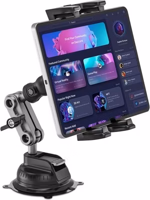 Heavy Duty Tablet Mount | Car Truck Dash/Windshield Holder for 4.7"-12.9" iPad