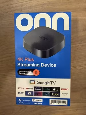 ONN 4K PLUS STREAMING BOX - GOOGLE TV - ULTRA FAST - 128GB Storage - 8GB Ram