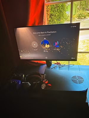PlayStation 5 Console w/2 Controllers, AlienWare 180Hz Monitor,Wireless HeadSet
