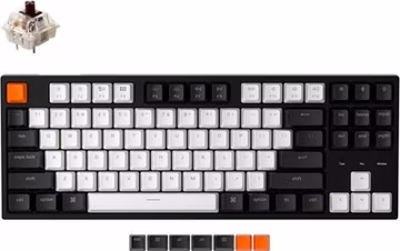Keychron Gaming Keyboard C1 TKL Wired Mechanical Hot Swappable Black/White