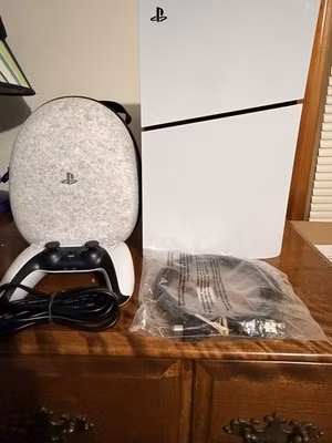 Sony PlayStation 5 Slim Disc 1TB,Controller,Cables,3D Pulse Elite Headset &Case