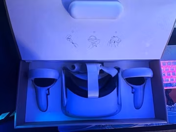 Meta Quest 2 Standalone VR Headset White w/ Touch Controllers
