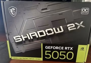 New MSI GeForce RTX 5050 SHADOW 2X OC 8GB GDDR6 Graphics Card 912-V538-018