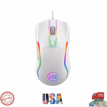Customizable RGB Gaming Mouse - Up to 12800 DPI, 6 Buttons, Ergonomic Design