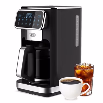 Gevi GECMA409-U 12 Cup Programmable Drip Coffee Maker with Touch Screen, Auto