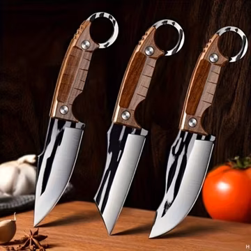 3PCS Stainless Steel Boning Knife Set Kitchen, Chef, Hunting, Camping Knives-US