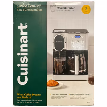 Cuisinart Coffee Center 2-in-1 Coffeemaker, 12 Cup/Single Serve, Stainless Steel