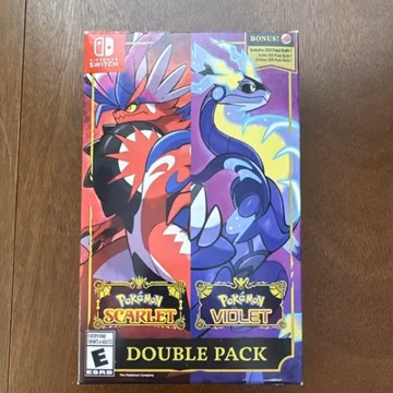 Nintendo Pokemon Scarlet & Violet Double Pack Switch Bonus Content w/ Case