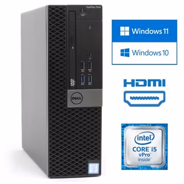 Dell OptiPlex Windows 11 Desktop Computer Intel Core i5 8GB RAM 256GB SSD Wi-Fi