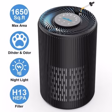 AirFire AP201 HEPA Air Purifier for Home up to 1650 Sq.ft, Black