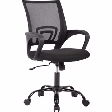 JONPONY Ergonomic Office Chair, Lumbar Support, Adjustable Height with Armrests